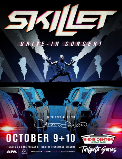 SKILLET TO Host Two-Night Drive-In Concert In Cedar Park, Texas